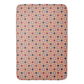Tapis De Bain Points rouges, blancs, bleus et beiges (devant Vertical)