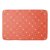 Tapis De Bain points rouges, bruns et blancs à la tomate (Devant)