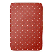 Tapis De Bain points rouges et blancs (devant Vertical)