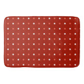 Tapis De Bain points rouges et blancs de dinde (Devant)