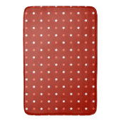 Tapis De Bain points rouges et blancs de dinde (devant Vertical)