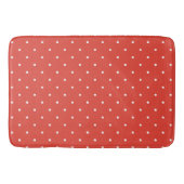 Tapis De Bain Points rouges et blancs du Vermilion (Devant)