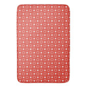 Tapis De Bain Points rouges et blancs du Vermilion (devant Vertical)