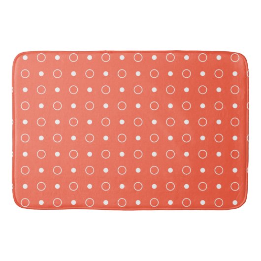 Tapis De Bain points rouges et blancs tomates (Devant)