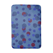 Tapis De Bain points rouges et bleus (Devant (Vertical))
