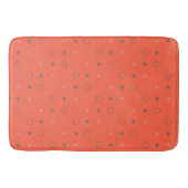 Tapis De Bain points rouges et bruns de tomates (Devant)