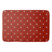 Tapis De Bain points rouges, gris et blancs (Devant)