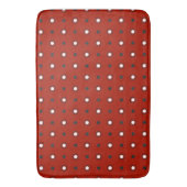Tapis De Bain points rouges, gris et blancs (devant Vertical)