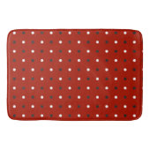 Tapis De Bain points rouges, gris et blancs (Devant)