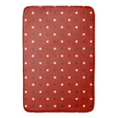 Tapis De Bain points rouges, gris et blancs (devant Vertical)