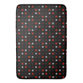 Tapis De Bain points rouges, noirs, gris et blancs (devant Vertical)