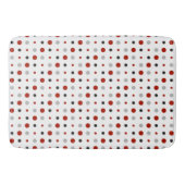 Tapis De Bain points rouges, noirs, gris et blancs (Devant)