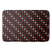 Tapis De Bain points rouges, noirs, gris et blancs (Devant)