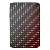 Tapis De Bain points rouges, noirs, gris et blancs (devant Vertical)