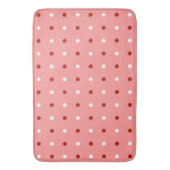 Tapis De Bain points rouges, roses et blancs (devant Vertical)
