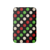 Tapis De Bain Points Rouges Verts Blancs (Devant (Vertical))
