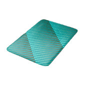 Tapis De Bain Points satinés - gris turquoise et étain (Angle)