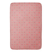 Tapis De Bain Points saumons et roses (devant Vertical)