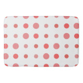 Tapis De Bain Points saumons et roses sur blanc (Devant)