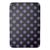Tapis De Bain Points ultra violet sur fond noir (devant Vertical)