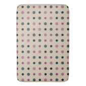 Tapis De Bain Points verts et roses (devant Vertical)