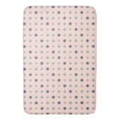 Tapis De Bain Points verts, roses, violets, bleus (devant Vertical)