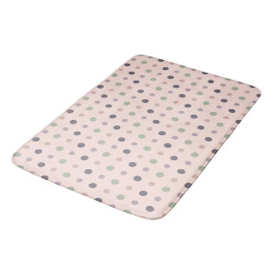 Tapis De Bain Points verts, roses, violets, bleus