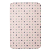 Tapis De Bain Points verts, roses, violets, bleus (devant Vertical)