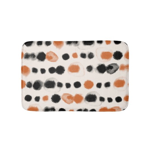 Tapis De Bain Pois Abstraits : Géométrie aquarelle. (Devant)
