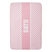 Tapis De Bain Pois blancs en rose (devant Vertical)
