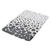 Tapis De Bain Pois blancs et noirs (Angle)