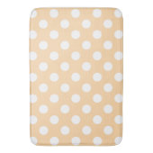 Tapis De Bain Pois blancs sur beige (devant Vertical)