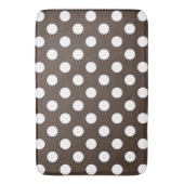 Tapis De Bain Pois blancs sur brun (devant Vertical)