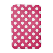 Tapis De Bain Pois blancs sur cerise (Devant (Vertical))