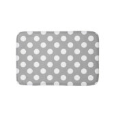 Tapis De Bain Pois blancs sur gris (Devant)