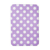 Tapis De Bain Pois blancs sur lilas (Devant (Vertical))