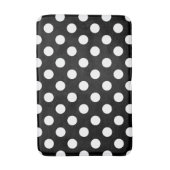 Tapis De Bain Pois blancs sur noir (Devant (Vertical))