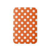 Tapis De Bain Pois blancs sur orange (Devant (Vertical))