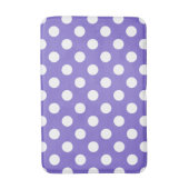 Tapis De Bain Pois blancs sur perwinkle (Devant (Vertical))