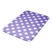 Tapis De Bain Pois blancs sur perwinkle (Angle)