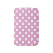 Tapis De Bain Pois blancs sur rose pâle (Devant (Vertical))
