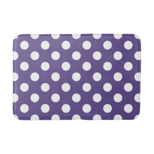 Tapis De Bain Pois blancs sur ultra violet