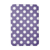 Tapis De Bain Pois blancs sur ultra violet (Devant (Vertical))