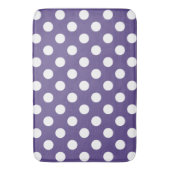 Tapis De Bain Pois blancs sur ultra violet (devant Vertical)