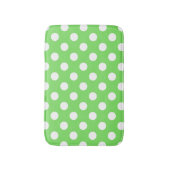 Tapis De Bain Pois blancs sur vert pomme (Devant (Vertical))