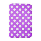 Tapis De Bain Pois blancs sur violet clair (Devant (Vertical))