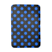 Tapis De Bain Pois bleu et noir (Devant (Vertical))