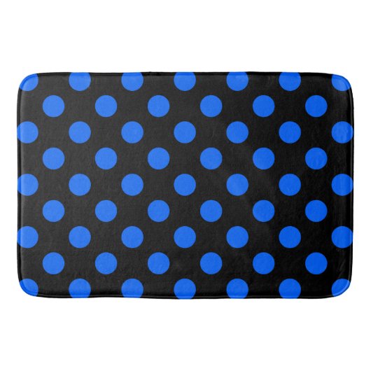 Tapis De Bain Pois bleu et noir (Devant)