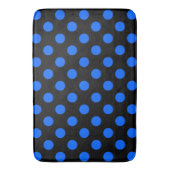 Tapis De Bain Pois bleu et noir (devant Vertical)