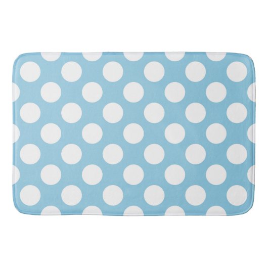 Tapis De Bain Pois Bleus, Motif Pointe Polka, Points, Pointe (Devant)